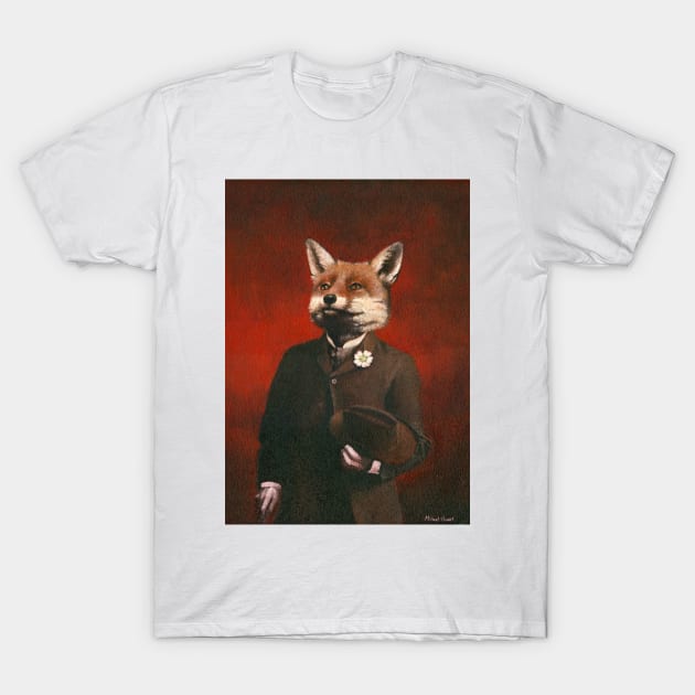 Edwardian Mr Fox In A Suit T-Shirt by mictomart